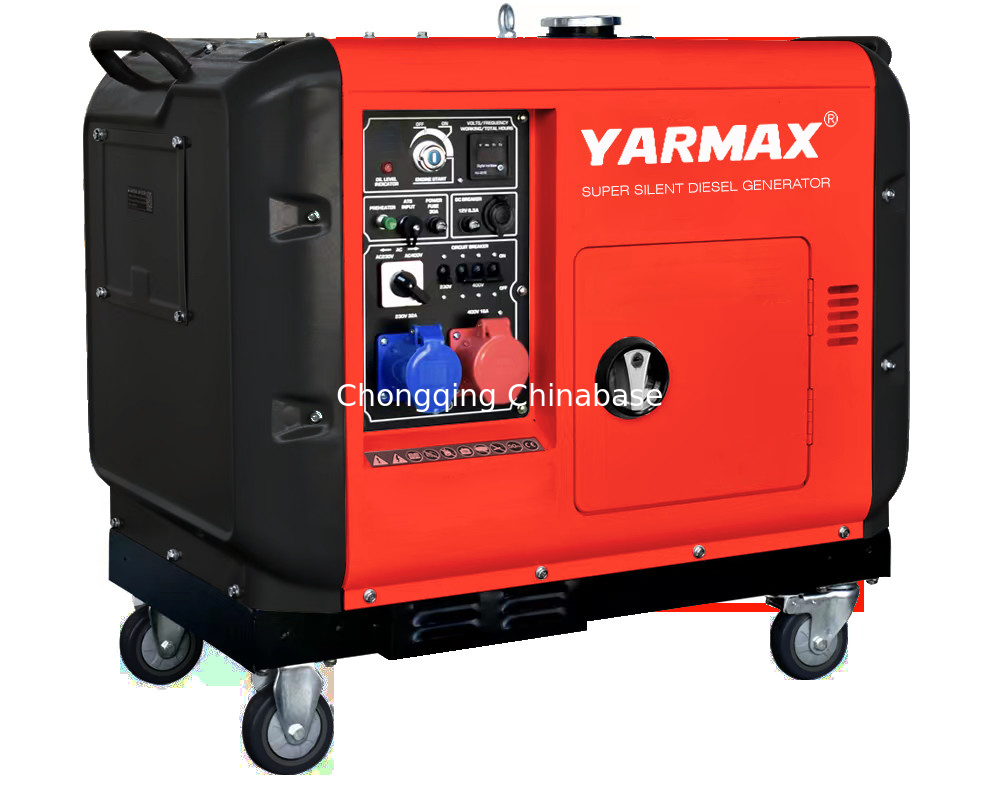 Cilindro diesel silencioso portátil del generador 9.6KW 10.4KW 1105FE de YM13800T solo