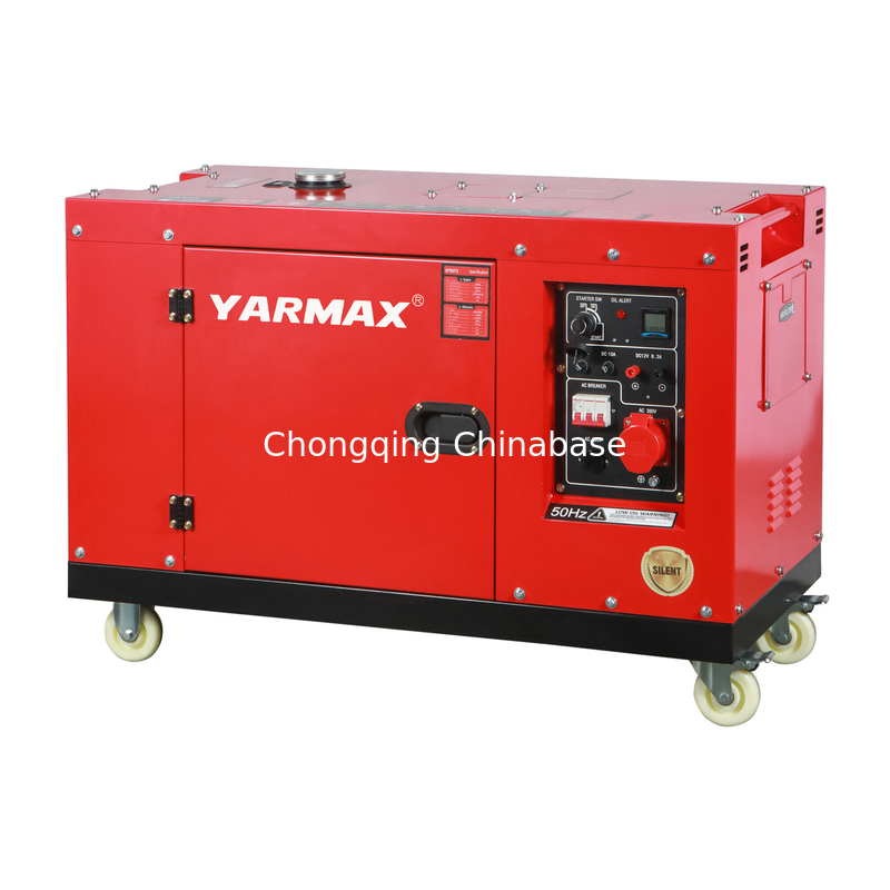Cilindro diesel silencioso portátil del generador 9.6KW 10.4KW 1105FE de YM13800T solo