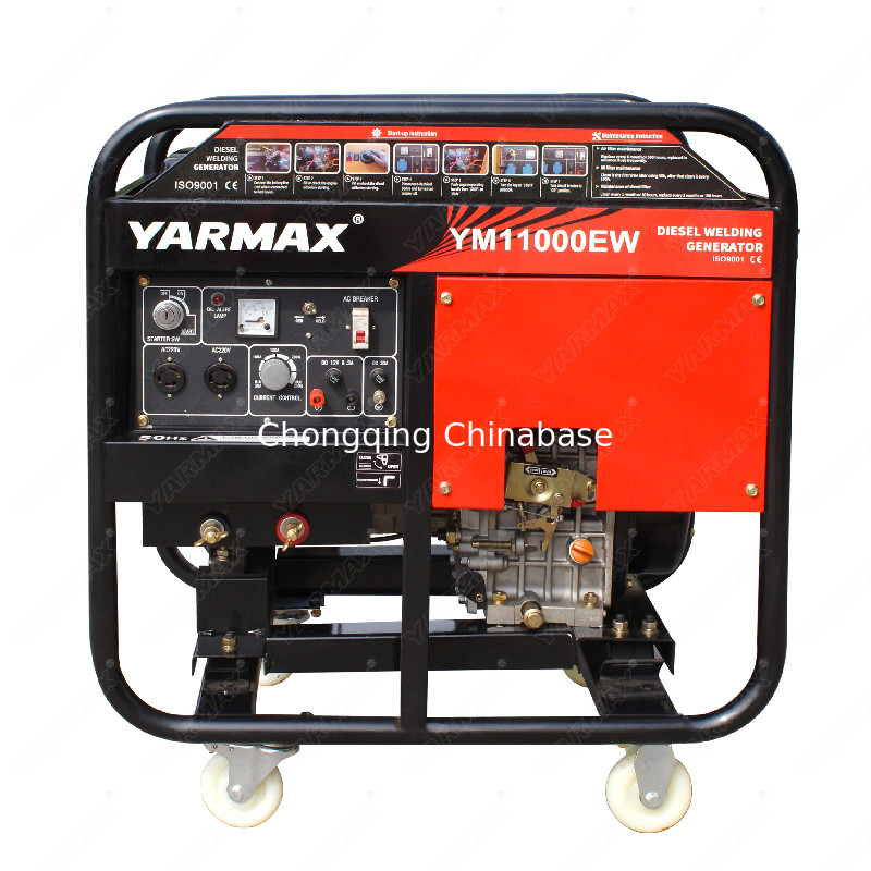 Generador de soldadura diésel de 3000 RPM YM11000 4.0KW 18.2A 50-180A 25-30V